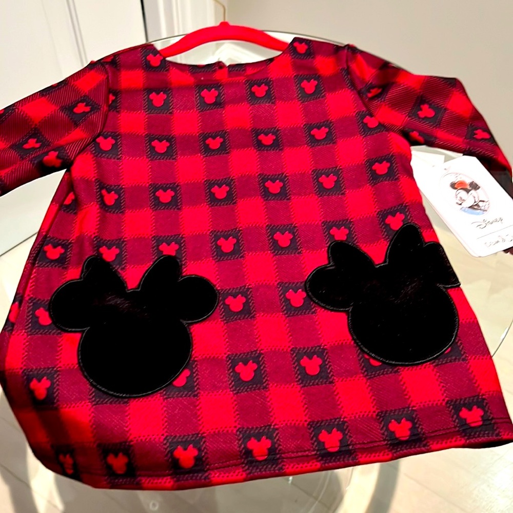 NWT Disney x Pippa & Julie Mickey Minnie Plaid Dress Girls